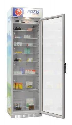 Pozis ХФ-400-3 Тонированное стекло с винилом — Холодильник фармацевтический